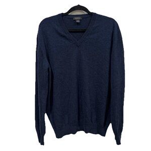 Men’s Barney’s New York Vneck‎ Sweater Top Blue Cashmere X-Large?